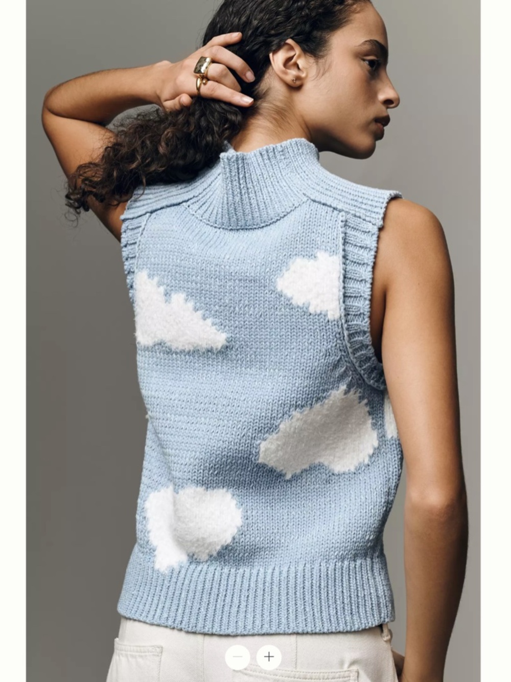 Anthropologie Pilcro Cloud Mock-Neck Sweater Vest - Picture 2 of 6